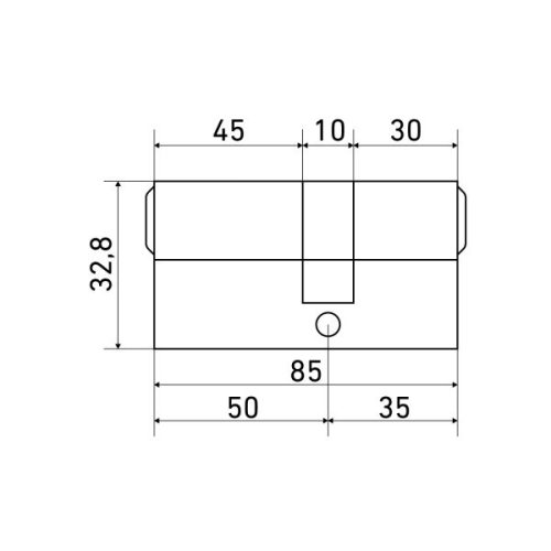Стандарт Цилиндровый механизм MAX 85 (35х50) SN 5 кл.перфо ключ/ключ