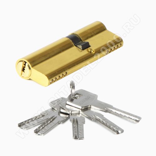 Стандарт Цилиндровый механизм F-01 90 (30х10х50) GР 5 кл. (золото) перфо ключ/ключ