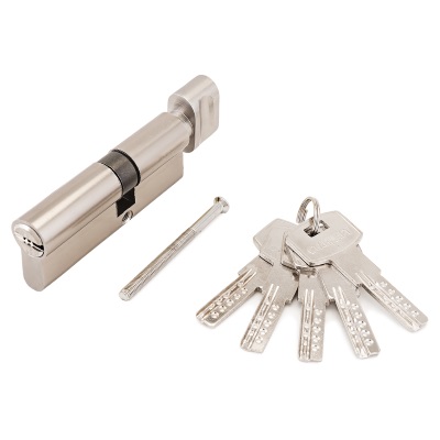 Стандарт Цилиндровый механизм F-02 80 (30Вх10х40) CР 5 кл. (хром) перфо ключ/вертушка