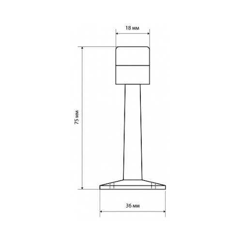 Стандарт Ограничитель дверной 3055 GP (золото) прямой