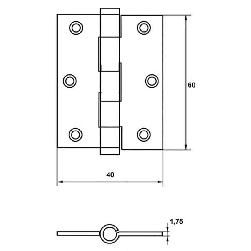 Петля Avers 60*40*1,75-CR Петля Avers 60*40*1,75-CR