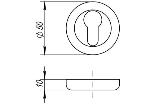 ET (N) 08 GP Накладка на цилиндр RENZ, лат.бл.