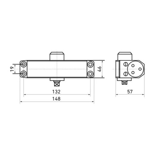 БУЛАТ Доводчик ARCTIC ДД 501/3 A-B (25-85 кг) чёрный