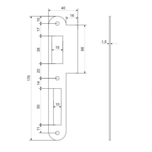 Ответная планка BP-1900-ZN   Апекс