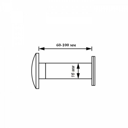 Аллюр  Глазок ГДШ-4 БШт 60-100мм d=16мм (хром)