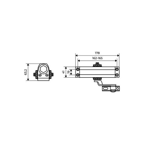 АЛЛЮР Доводчик COMFORT ДД 165/3-4 A-C (до 100 кг) коричневый