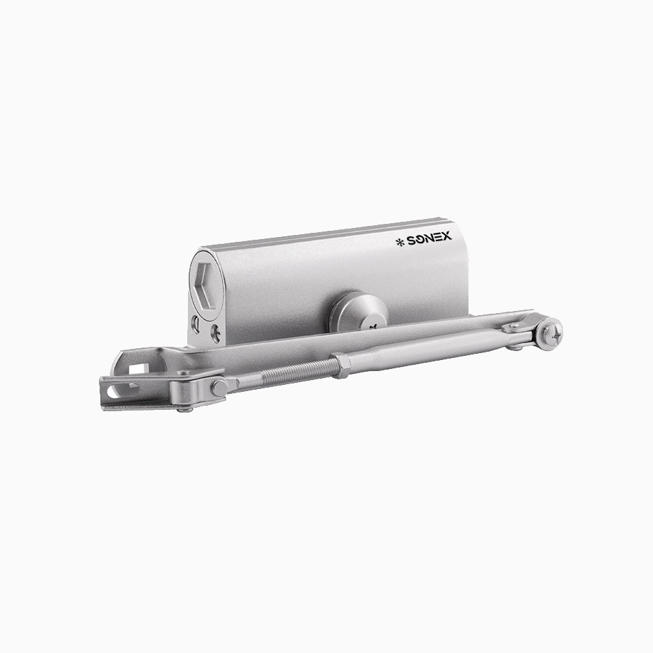 Н-М Доводчик SONEX DS-120 (50-120 кг) - серебро - морозостойкий Н-М Доводчик SONEX DS-120 (50-120 кг) - серебро - морозостойкий